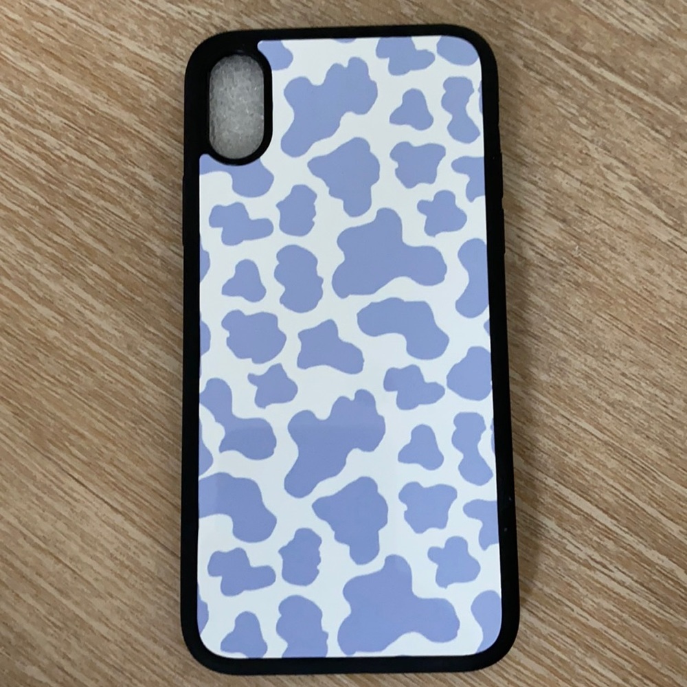 iPhone X/Xs Purple Cow Print Durable Case